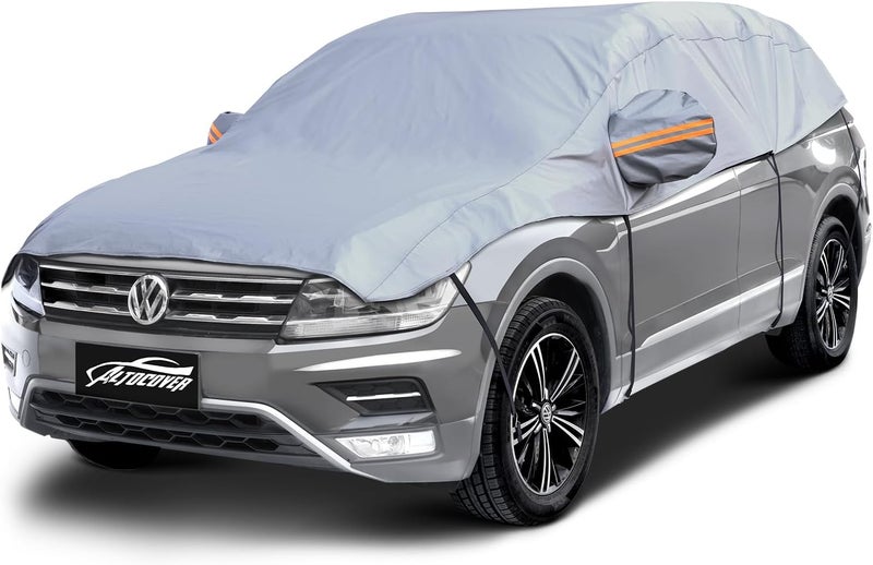 AltoCover Half Car Cover SUV, Top Cover for Windshield & Sunroof Protection with Cotton Liner, Hail Protector Car Cover Waterproof All Weather for Snow, Sun,Rain,Dust,Size M - Image 1